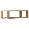 vidaXL Scaffali da parete 2 pz Rovere Artigianale 80 x 15 x 26 cm