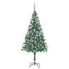vidaXL Albero di Natale Preilluminato con Palline e Pigne 180 cm