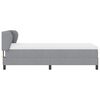 vidaXL Letto a molle con materasso Grigio chiaro 90 x 190 cm Tessuto