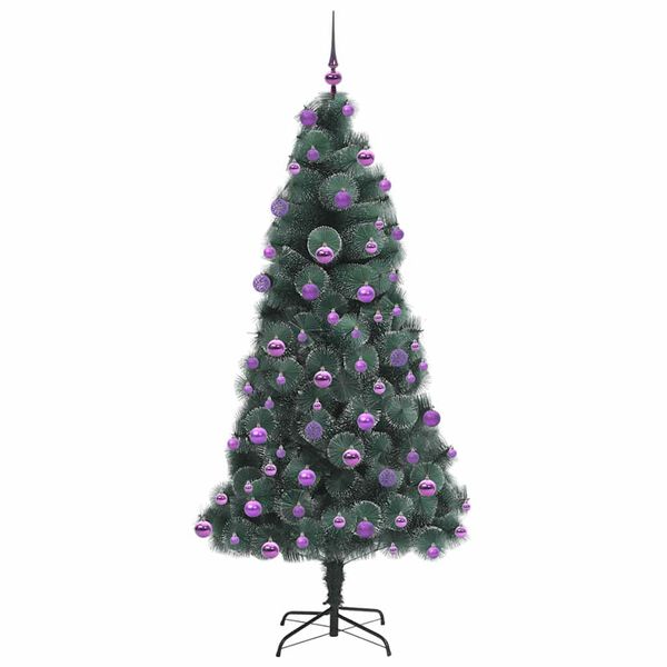 vidaXL Albero di Natale artificiale pre-illuminato con set di palline