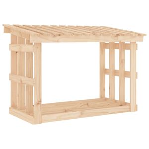 vidaXL Portalegna 108x64,5x77 cm in Legno Massello di Pino