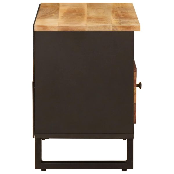 vidaXL Mobile TV Marrone 80 x 33,5 x 46 cm Legno di mango massello