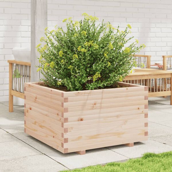 vidaXL Fioriera da Giardino 80x80x49,5 cm in Legno Massello di Pino