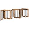vidaXL Cancello per cani pieghevole con supporti 6 pz Legno antico