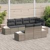 vidaXL Set Divano da Giardino 7 pcs Grigio polyrattan
