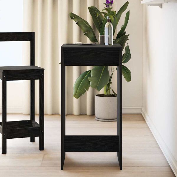 vidaXL Tavolo da bar Rovere Nero 51 x 50 x 103,5 cm Legno multistrato