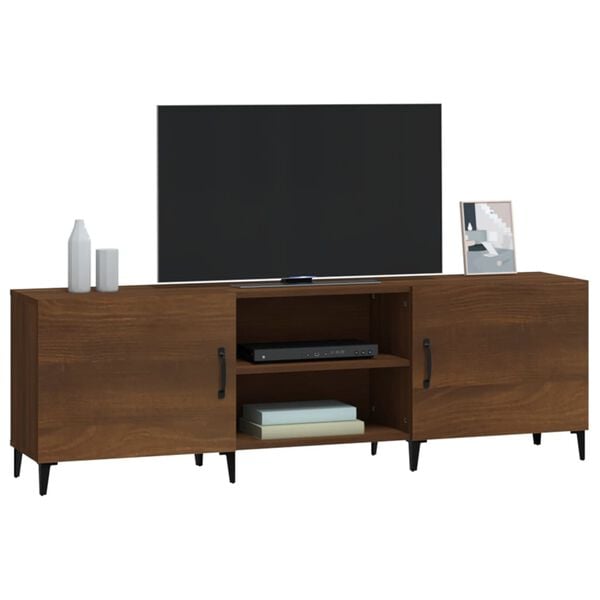 vidaXL Mobile Porta TV Rovere Marrone 150x30x50cm in Legno Multistrato