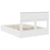 vidaXL Letto con Contenitore Bianco 140 x 200 cm Legno multistrato