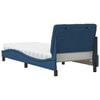 vidaXL Letto con Materasso Blu 80x200 cm in Tessuto