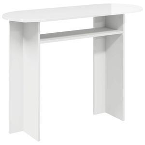vidaXL Tavolo consolle Bianco Lucido 100 x 39,5 x 75 cm