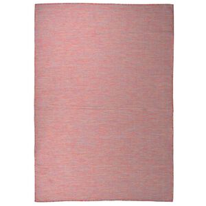 vidaXL Tappeto da Esterni a Tessitura Piatta 160x230 cm Rosso