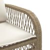 vidaXL Set Divano da Giardino 4 pz con Cuscini Beige in Polyrattan