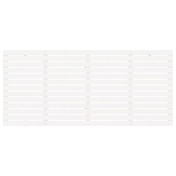 vidaXL Testiera da Parete Bianca 206x3x91,5 cm Legno Massello di Pino
