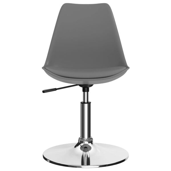 vidaXL Sedie Girevoli da Pranzo 2 pz Grigio Chiaro in Similpelle