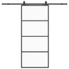 vidaXL Porta Scorrevole con Ferramenta Nera 90x205 cm in Vetro ESG