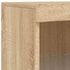 vidaXL Credenza con Luci LED Rovere Sonoma 41x37x100 cm