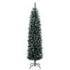 vidaXL Albero di Natale Artificiale Sottile con 300 LED 180 cm