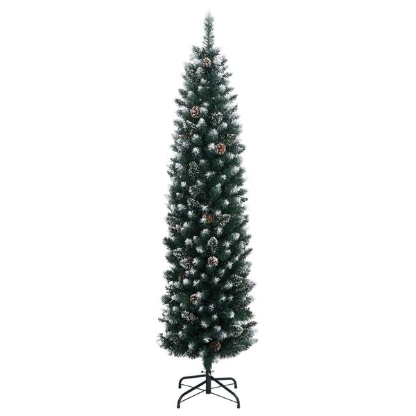 vidaXL Albero di Natale Artificiale Sottile con 300 LED 180 cm