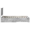 vidaXL Struttura del letto con testiera Grigio cemento 90 x 200 cm