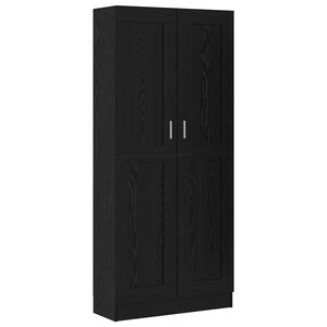 vidaXL Armadio per Libri 3 livelli 82,5 x 30,5 x 185 cm Rovere Nero