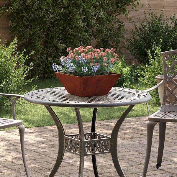 vidaXL Vaso da giardino Ruggine 35 x 35 x 15 cm