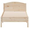 vidaXL Letto senza Materasso 75x190 cm in Legno Massello Pino