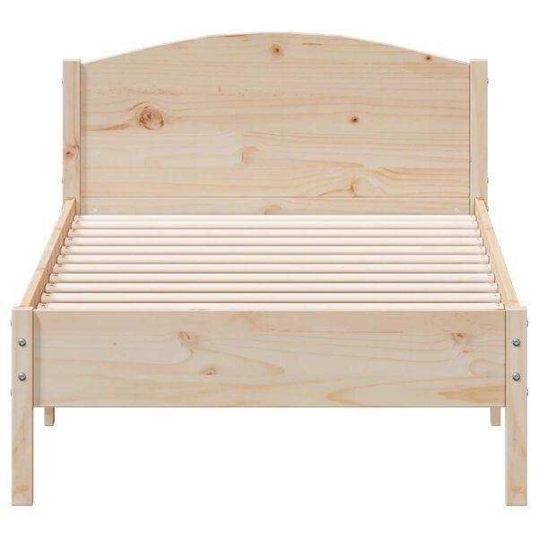 vidaXL Letto senza Materasso 75x190 cm in Legno Massello Pino