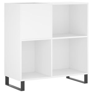 vidaXL Mobile Porta Dischi Bianco 84,5x38x89 cm in Legno Multistrato