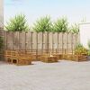 vidaXL Set divani 11 pcs Naturale Legno di Acacia Massello