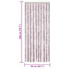 vidaXL Tenda Antimosche Grigio Argento e Rosa 56x200 cm in Ciniglia