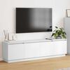 vidaXL Mobile TV con LED Bianco 180 x 38 x 49 cm Legno multistrato