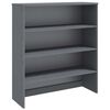 vidaXL Piano Credenza HAMAR Grigio Scuro 90x30x100 cm Legno di Pino