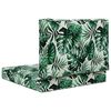 vidaXL Cuscino per divano da esterno 2 pcs Motivo Foglia Poliestere