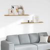 vidaXL Scaffale da parete 2 pcs Beige 115 x 9 x 3 cm Legno multistrato