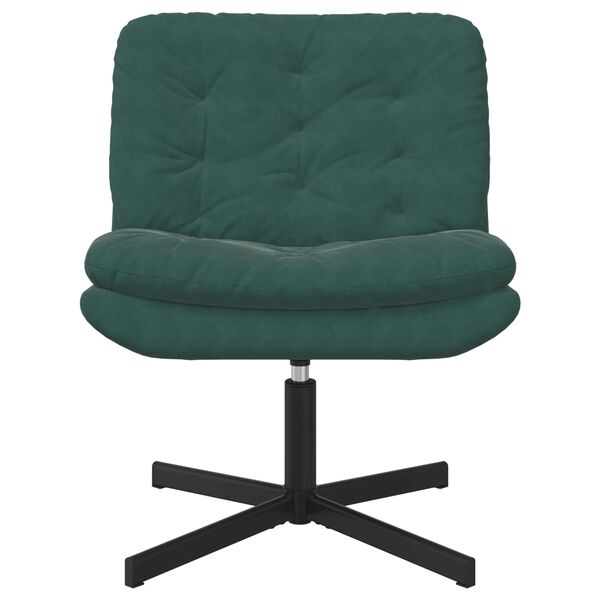 vidaXL Poltrona Relax con Base Girevole Verde Scuro 63 x 75 x 76 cm