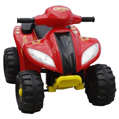 vidaXL Moto Quad Elettrico per Bambini Rosso e Nero