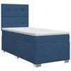 vidaXL Letto box spring con materasso Blu 100 x 200 cm Tessuto
