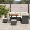 vidaXL Set Divano da Giardino 8 pcs Nero polyrattan