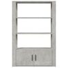 vidaXL Credenza Grigio Cemento 80x30x119,5 cm in Legno Multistrato