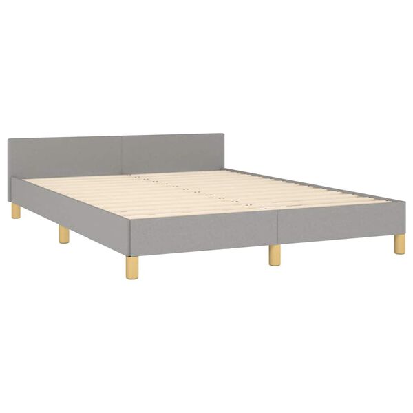 vidaXL Giroletto senza Materasso Grigio Chiaro 140x190 cm Tessuto