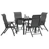 vidaXL Set da Pranzo per Giardino 5 pcs Grigio