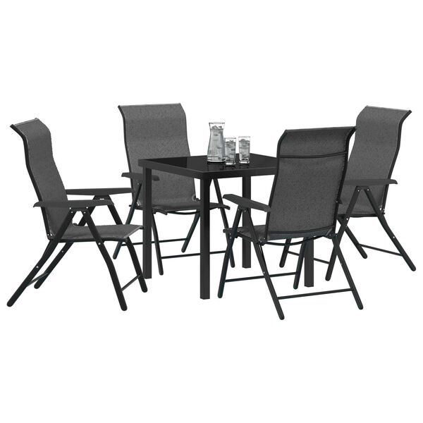 vidaXL Set da Pranzo per Giardino 5 pcs Grigio