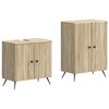 vidaXL Set di Armadi da Bagno da 2 Pezzi BREDA Rovere Sonoma