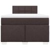 vidaXL Giroletto a Molle con Materasso Marrone Scuro 120x190cm Tessuto
