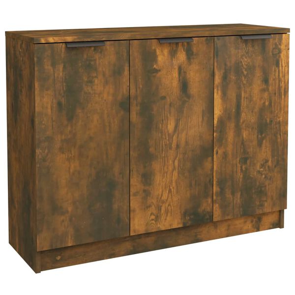 vidaXL Credenza Rovere Fumo 90,5x30x70 cm in Legno Multistrato