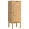 vidaXL Mobile da Bagno con porta FLORO Marrone cerato 35 x 30 x 90 cm