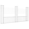 vidaXL Cesto Gabbione a U con 3 Pali in Ferro 260x20x150 cm