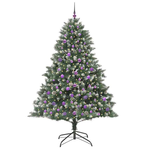 vidaXL Albero di Natale artificiale con 300 LED Verde 210 cm