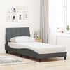 vidaXL Letto con Materasso Hanko Grigio Scuro 80x200 cm in Tessuto