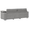 vidaXL Divano 3 pcs Grigio Nuvola 219 x 80 x 82 cm Tessuto misto lino